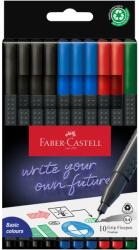 Faber-Castell Set 10 linere grip Faberr-Castell FC151691, 0.4 mm, 4 culori (FC151691)