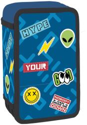 S-Cool Penar neechipat cu 3 fermoare S-COOL SC3290, Motiv Sticker (SC3290) Penar