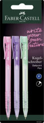 Faber-Castell Blister 3 buc roller 0.5mm semi-gel cu mecanism cul pastel mina albastra rx5 Faber-castell (FC545391)
