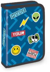 S-Cool Penar neechipat cu 1 fermoar si 2 extensii S-COOL SC3299, Sticker (SC3299) Penar