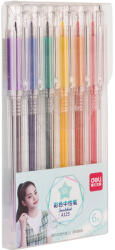 Deli Set 6 buc pix cu gel pastel Deli (DLEA125)