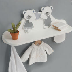 Italbaby Raft cu umerașe Italbaby - Dolci Coccole, бял/сив (070.4200-0154)