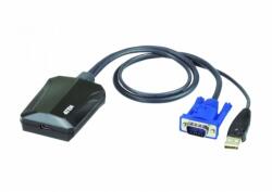 ATEN Adaptor KVM Aten CV211, USB-B female + USB-A male - VGA male, Black (CV211-AT)