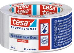 tesa Bandă din aluminiu, 50 mm x 50 m, TESA „Professional 63632, argintie (63632-00002-01)