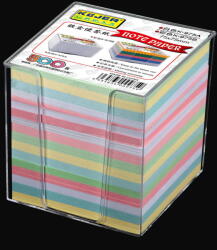 Kejea Cub hartie cu suport plastic, 75x75x50mm, KEJEA - hartie culori intense asortate (KJ-K-975B)