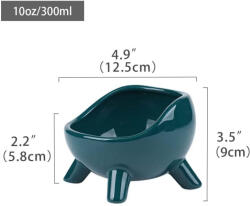Rinaldo Franco spa Bol ceramic pentru pisici, cu 4 picioare fixe, verde inchis