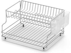 TEKNO TEL Сушилник за съдове на 2 нива TEKNO TEL TR KB 005, 42 x 30 x 21 см, Сребрист (3000150009) - topmarket