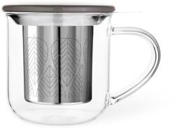 VIVA Чаша за чай с цедка VIVA Minima 400ml, сиво капаче за запарка (1006985) - topmarket
