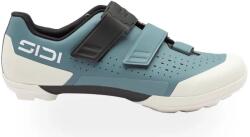 Sidi Asper gravel SPD kerékpáros cipő, tépőzáras, kék-fehér (frost grey), 45-ös