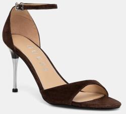Guess sandale cu toc înalt din piele întoarsă SEENA 9BY2-OBDZL9_89X