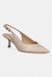 Guess pantofi cu toc stiletto din piele YANNICKE2 9BY2-OBDZKR_02X (FLT2CK.LEA05.NUDE)