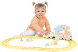 Dolu Set de constructii cu trenulet - 58 piese (pastel) (D5221) - ookee