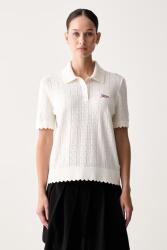 Tommy Jeans polo tricotat pentru femei cu vâscoză 9BY2-SWDZP4_01X (DW0DW22932)
