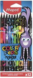 Maped Színes ceruza MAPED Color Peps Monster háromszögletű 12 darabos készlet (862612) - vectraline