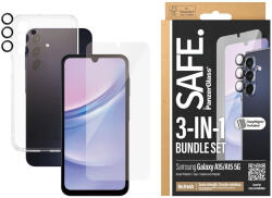 PanzerGlass Bundle protecție lentile cameră + sticlă securizată UWF + husă TPU pentru Samsung A15 5G, SAFE