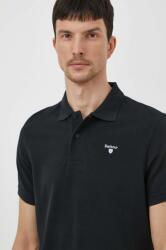 Barbour póló férfi pamut ESSENTIALS - fekete S