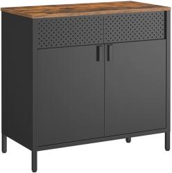 SongmicsHome Dulap de depozitare metalic BRIX, 76x80x40cm, maro/negru Dulap arhivare