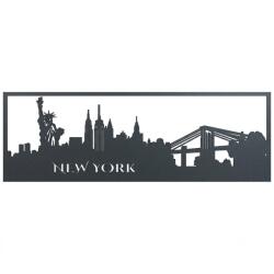  Fali dekorpanel, New York látkép, FP-65, 50x150 cm, 3 mm HDF Antracit
