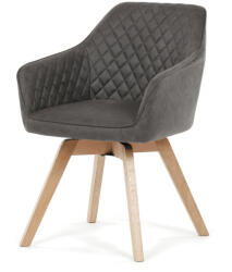 Artium Jídelní židle, černá, látka vintage, DCH-435 BK3 (artDCH-435-BK3)