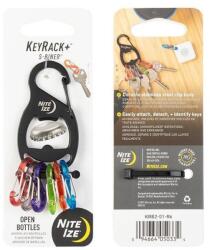Nite Ize KeyRack+ S-Biner kulcstartó - Black (79480)