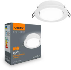 Videx Recessed spotlight luminaire VIDEX for GX53 lamp VL-SPF27R-W (VX-VL-SPF27R-W)