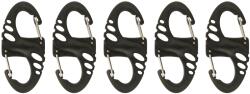M-Tac S-Hook műanyag karabiner Black - 5 db (2838442)