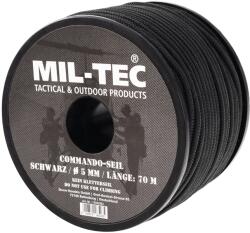 Mil-Tec Commando kötél 70 m x 5 mm - Black (60734)