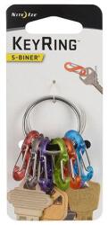 Nite Ize S-Biner KeyRing Locker kulcstartó - 6 db (68292)