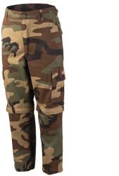 Mil-Tec BDU Zip-Off gyerek nadrág - Woodland - XL (128141)