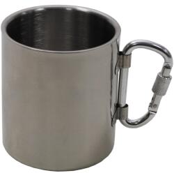 MFH Fox Outdoor Double-Wall acél bögre karabinerrel 300 ml (367863)