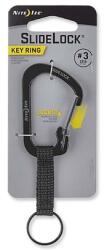 Nite Ize SlideLock Key Ring #3 karabiner - Fekete (38998)