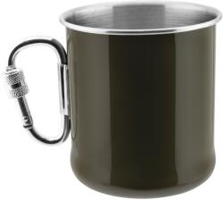 Mil-Tec acél bögre karabinerrel 250 ml - Olive (79251)