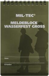 Mil-Tec vízálló jegyzetfüzet Olive - 100 x 150 mm (172194)