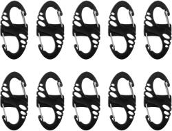 Mil-Tec S-Hook karabiner készlet Black - 10 db (67310)