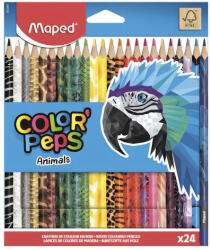 Maped Színes ceruza MAPED Color Peps Animals háromszögletű 24 darabos (832224) - robbitairodaszer