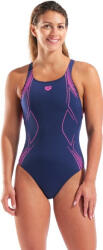 arena performance graphic swim pro back navy/pink s - uk32