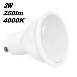 MILIO GU10 LED izzó 3W 250lm 4000K semleges fehér 120° - 25W-nak megfelelő (MZ0005)