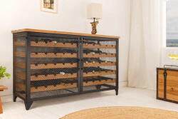 Winebar Borospalacktartó vitrin Winebar 127 cm natúr fenyő