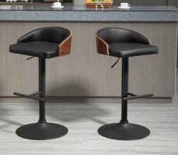 Homcom Hoker fekete 96 cm műbőr+fa Étkező , szoba Hoker Nappali (835-588)