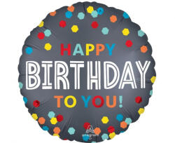 anagram Szülinapi lufi 18" 45cm Happy Birthday (LUFI826786)