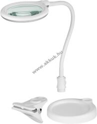 Goobay LED álló- és csíptetős nagyítólámpa 6W 480lm 100mm üveglencse 1, 75x 3dioptria