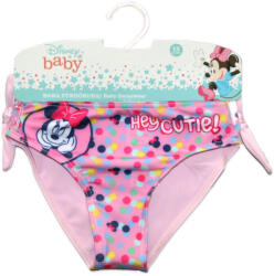Global Licence Srl Baba fürdőruha alsó kislányoknak - Minnie egér - Hey cutie felirattal - világosrózsaszín - 98
