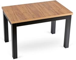  SKUBI kihúzható étkezőasztal 120-160 cm, craft tölgy/fekete