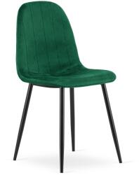  PADVA étkezőszék, zöld bársony/fekete láb