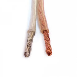 Dynavox 2x4mm2 réz OFC hangfalkábel átlátszó szigetelésben - 50 méteres kiszerelésben (dynavox-4mm-kabel-50m-kiszerelesben)