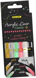 ONLINE Set 6 linere acrilice Online, Clasic (ON018631)