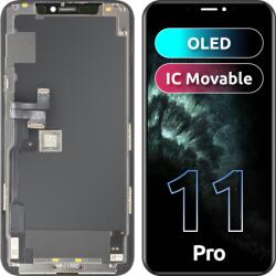 MP Display cu Touchscreen MP compatibil cu Apple iPhone 11 Pro, cu Rama, Versiune OLED FHD IC Movable, Negru