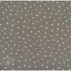  Dupla géz/muszlin Dots grey/white