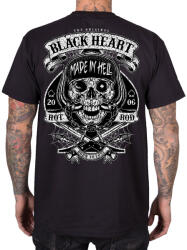 Black Heart tricou bărbați cu imprimeu BLACK HEART - MOTOR DEAD - Black - 21732