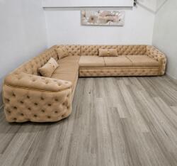 MobAmbient Colțar extensibil 6 locuri, design elegant , crem - model DIVA